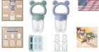 Blue   Green Silicone Baby Fruit And Teething Feeder 2 Pack - Feeding Made Safe