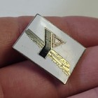 Vintage Ymca Train Lapel Pin White Enamel Y Single Post Clutch Back  1  Wide