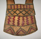 Old Antique Vtg 19th C 1800s Leather Shoulder Bag Bandolier Frontiersman Indian