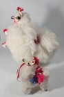 Real Alpaca Fur Llama Plush W Baby 7 5    Stuffed Animal Handmade Peru White