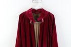 Vintage 50s 60s Rockabilly Womens Osfm Distressed Velvet Velour Cape Cloak Red