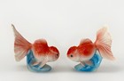 Vtg Pair Of Porcelain Goldfish - Rare Find