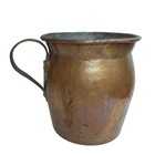 Antique Hand-hammered Dovetail Copper Water Jug With Handle  2