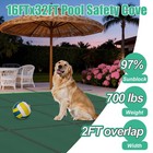 Inground Pool Safety Cover Fits Rectangle Swimming Pool Winter Cover 16x32ft