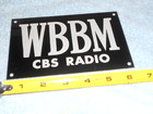 Vintage Original Wbbm Cbs Radio News 6  Metal Advertising Chicago Illinois Sign 