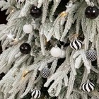 Pcs Mini Christmas Ornaments Shatterproof Mini Christmas Tree 45 Black white
