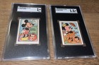 Mickey Mouse  1 Minnie Mouse  2 C1940 Bruguera Cultura Sgc Graded Cards Rare   