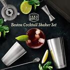  5 Pc  Boston Cocktail Shaker Set W  Hd Strainer  High End Japanese Jigger      
