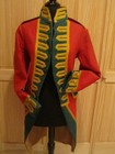 Men s New Colonial Revolutionary War Coat Men s Red   Green Lapels Wool Coat