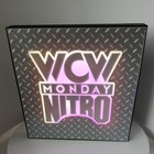 Wcw Monday Nitro Wrestling Logo 3d Printed 9 1 4  X 9   Led Lightbox
