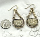Barse Sterling Silver Gold Vermeil Jasper Drop Dangle Earrings