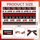 Habbiful 6 Rolls 18 Yards Fireman Themed Ribbon For 3 8 Inch  Red And Black