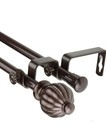 48  Curtain Rod Pumpkin Head Finial Bronze Steel Fast Free Shipping    Usa   
