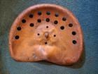 Vintage Tractor Seat Metal Rusty Weathered 16 5 X 14 5 In