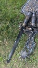Vtg Medieval Sword   Mace Wall Decor Plaque Removable Miniature Weapons