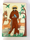 Decorative Mexican Tile - Saint Francis Of Assisi Tile - Mexican Folk Art