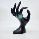 Amazing Navajo Old Vintage Sterling Silver Green Royston Turquoise Ring 11 5