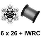 Premium Galvanized Aircraft Cable Wire Rope 1  6x26 - 1 000 Ft Reel