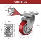 3 Inch Heavy Duty Casters  Swivel Caster Wheels  Polyurethane On Steel Wheel-   