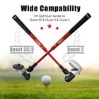 Yoges Adjustable Length Vr Golf Club Handle For Meta For Quest 3  Black red