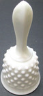 Vintage Fenton Glass Bell White Milk Glass Hobnail 5 5 8  Tall
