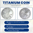 2023 1 Ounce Oz 999 Fine Solid Usa American Liberty Eagle Coin Titanium