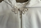 White Bridal Juliet Hooded Cape  Wedding  Lined  Frog Close  49  Long  One Size