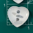 Chanel Vintage Buttons Set Of 4 Heart  Cc Logo Gold White Vintage Stamped