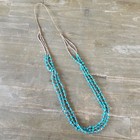 Long 36  Vintage Santo Domingo Kewa Turquoise Hand Strung Heishi Necklace