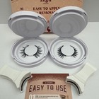 Higu Clace Magnetic Eyelashes With 2 Pair  pack Of 2   Black - Style B
