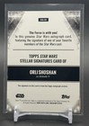 2025 Topps Star Wars Stellar Signatures Shaak Ti Auto Orli Shoshan Jedi Auto