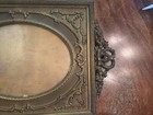 Gorgeous Antique Ornate Gilded Brass Frame Crosshatch Scrollwork