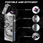 Electric Plasma Lighter Usb Rechargeable Windproof Flameless Arc Cigarette Gift