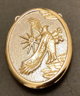 Soaring Eagle Vintage Belt Buckle Silver   Gold Tone 1970s Free Ship