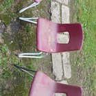 Vintage Set Of 3hard Plastic 12    Childrens Chairs Crafts Home School 
