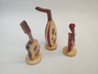 3pc Mini Wooden Musical Instrument Replica Oud Violin Guitar     D  cor - Desk Gift