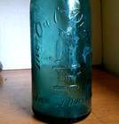 The Owl Drug Co San Francisco Pretty Teal Blue Citrate Magnesia Medicine Bottle