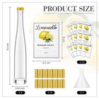 6 Set 16 Oz 500 Ml Lemoncello Glass Wine Bottles Set With Labels Stickers Air   