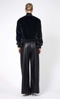 Nwt Nonchalant Label Aurelia Faux Fur Womens Bomber Jacket Size Medium In Navy  