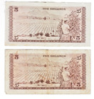 2  Pair Kenya  P 6b-9513  5 Shillings 1 7 1972 Pfx A 61 Vf - Extra Fine