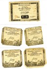 Lot Of 8 French Revolutionary War Assignat Banknotes 1792-1793 History Lot