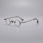 Vintage Small Round Metal Eyeglasses Frame Unisex Retro Antique Bronze Glasses