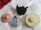 Lot Of 4 Antique Buttons Sailboat Sea Theme 1 5 To 2 2 Cm Ref 1511