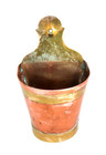 Vintage Copper   Brass Salt Box   Wall Pocket Planter