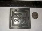 World Space Congress 1992 Paperweight medal With Space Flown Metal Sts-42 Nasa