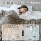 Heated Blanket King Size  90   x100 Electric Blanket Heating Waffle With Dual C   