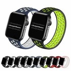 Silicone Solo Loop Strap Iwatch Band For Apple Watch Series 7 8 6 Se 5 4 3 2 1