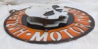 Harley Davidson 15 Inches Round Metal Art Sign With Raised Skull