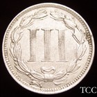 1867 Three Cent Nickel   Excellent 3c Coin   Free Shipping   Tcc