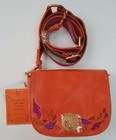 Disney Store Pocahontas Crossbody Bag Shoulder Handbag Embroidered Brown Tan